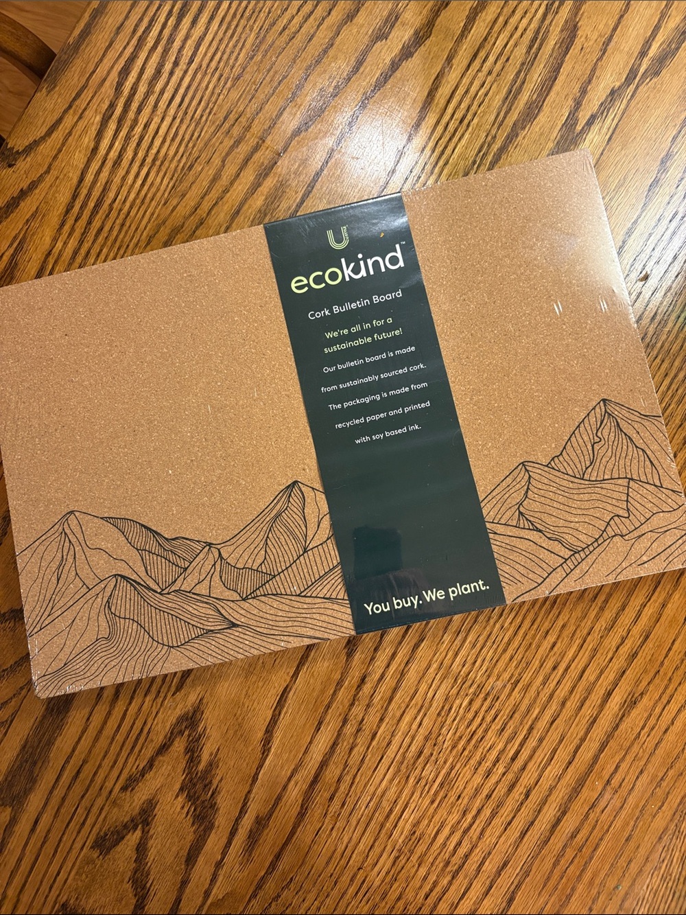 Cork Bulletin Board — Natural Brown